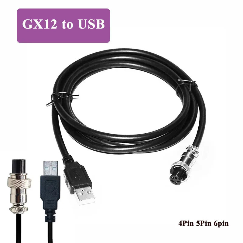 4Pin 5Pin 6pin GX12 ถึง USB การบินปลั๊กลวด M12 ชายหญิง Connector w 2 M สาย USB ชายปลั๊ก Sensor 12 มม.ซ็อกเก็ตกันน้ํา