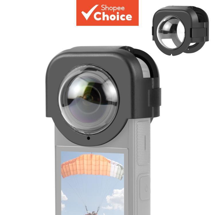 PULUZ Snap On เลนส์ยามฝาครอบป้องกันสีดําของขวัญวันเกิดคริสต์มาสสําหรับ Insta360 X4