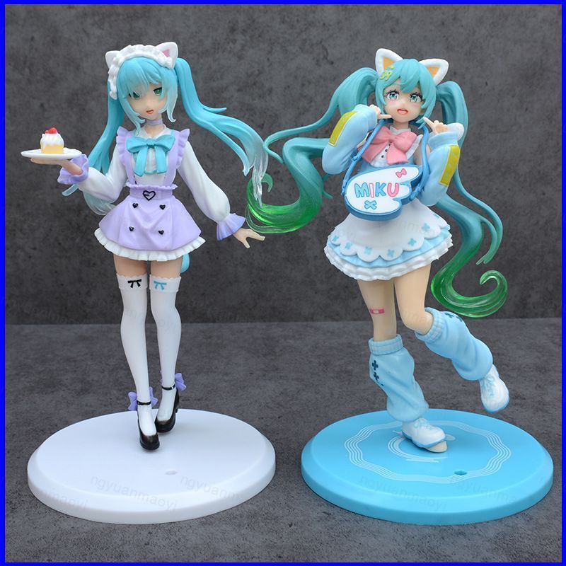 ZY1 Hatsune Miku หูแมวแม่บ้านชุดลําลองรูปการกระทําคอลเลกชันเครื่องประดับ YZ1