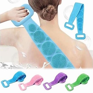 Sikat Silikon Punggung Scrubber Mandi - Alat Gosok Pembersih Daki Dua sisi