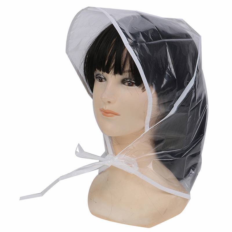 TheVantin 1 ชิ้นปกป้องทรงผมหมวกกันฝนพลาสติก Bonnet สําหรับผู้หญิงและเลดี้ Clear Good goods