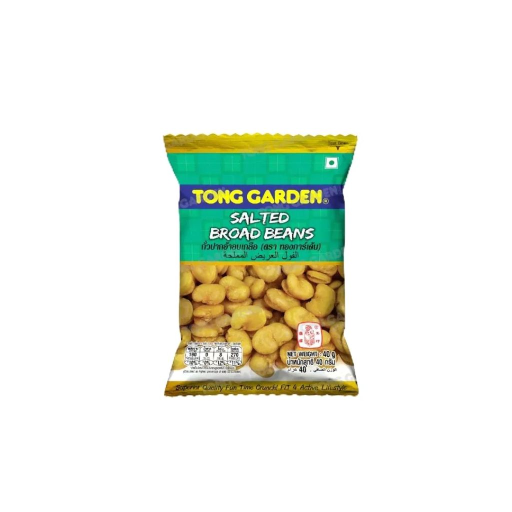 [สินค้าส่งด่วน] ทองการ์เด้นถั่วปากอ้าอบเกลือ 40ก. TONG GARDEN SALTED BROAD BEANS 40G.