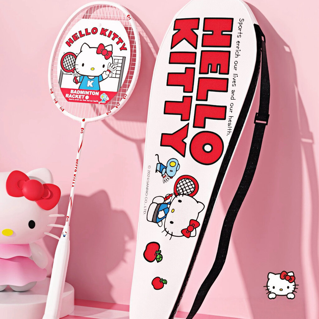 (รอ 3อาทิตย์) MESUCA x Hello Kitty / ไม้แบดมินตัน ( ไม้เดี่ยว + กระเป๋าสะพาย ) / 4U เฟรมคาร์บอน