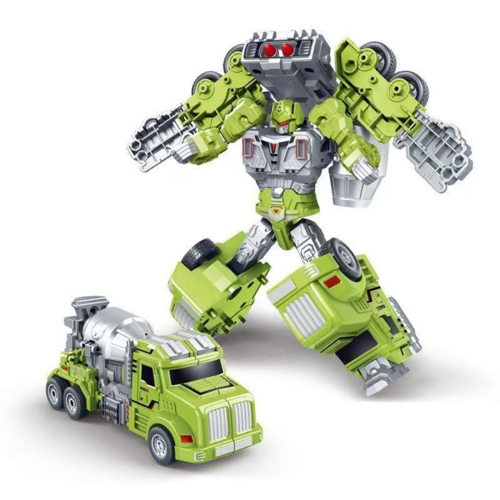 Boy Mecha Model Engineering Mixer Transformed in Robot Childrens Deformation Toys ของขวัญวันเกิด