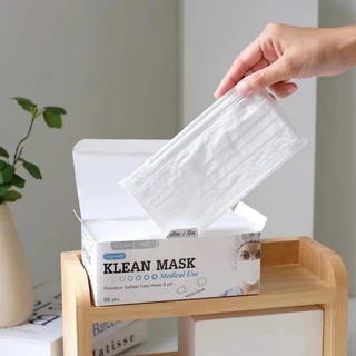(5กล่อง) Klean Mask คลีนมาส์ก หน้ากากอนามัย สีเขียว สีชมพู สีฟ้า สีขาว สีดำ