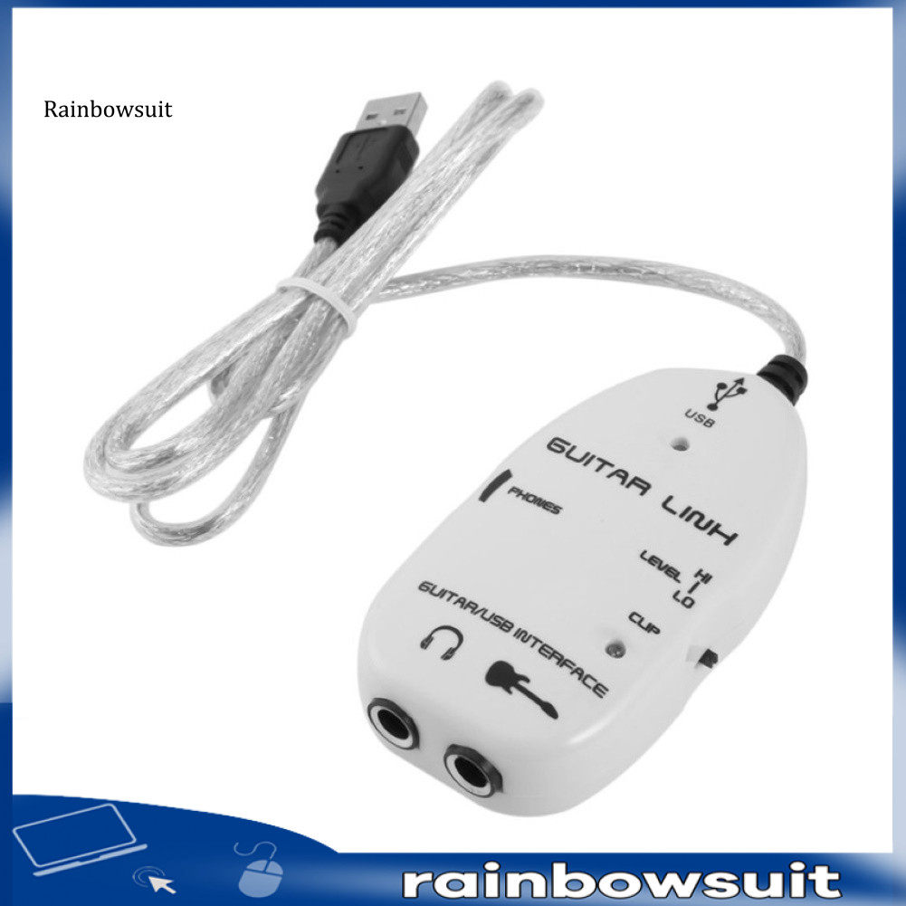 [RB] Guitar to USB Interface Link PC Audio Recording Adapter Cable Connector Cord
