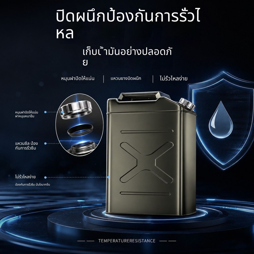 ถังน้ำมันเหล็กหนาถังน้ำมันเบนซิน30ลิตร20ลิตรถังเติมน้ำมัน10l50l ถังดีเซลถังเหล็กถังน้ำมันเบนซินถังพิ