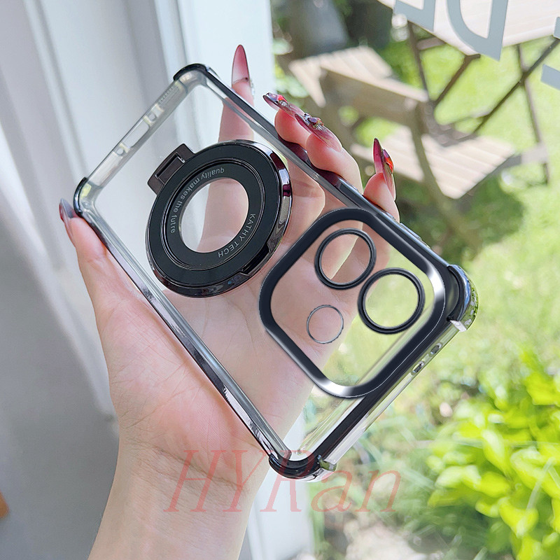 เคส OPPO A5i 4G A3X A3 ถุงลมนิรภัยสี่มุมป้องกันการตกเคสโทรศัพท์โปร่งใสพร้อมขายึด CDSJ