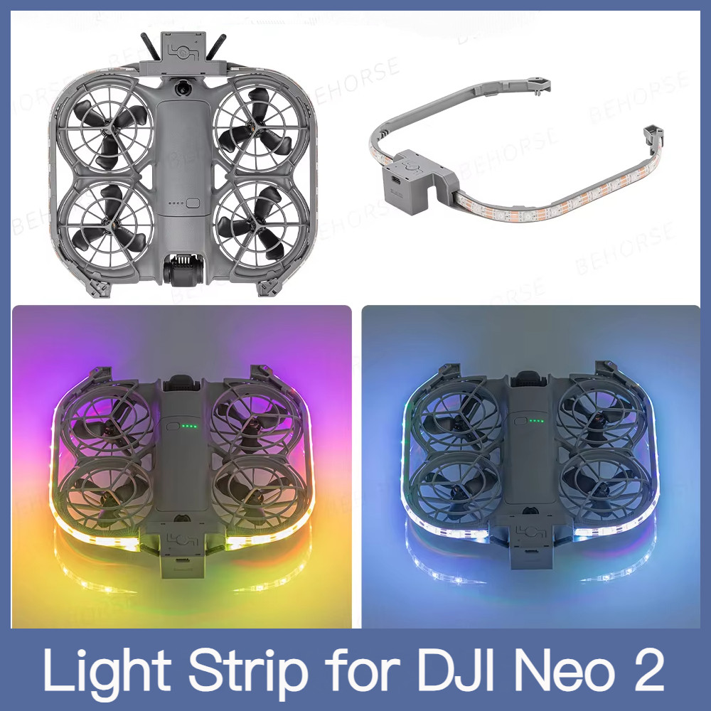 STARTRC แถบไฟเรืองแสง LED น้ําหนักเบาสําหรับ DJI Neo 2 Drone – อุปกรณ์เสริมแสง RGB เที่ยวบินกลางคืน