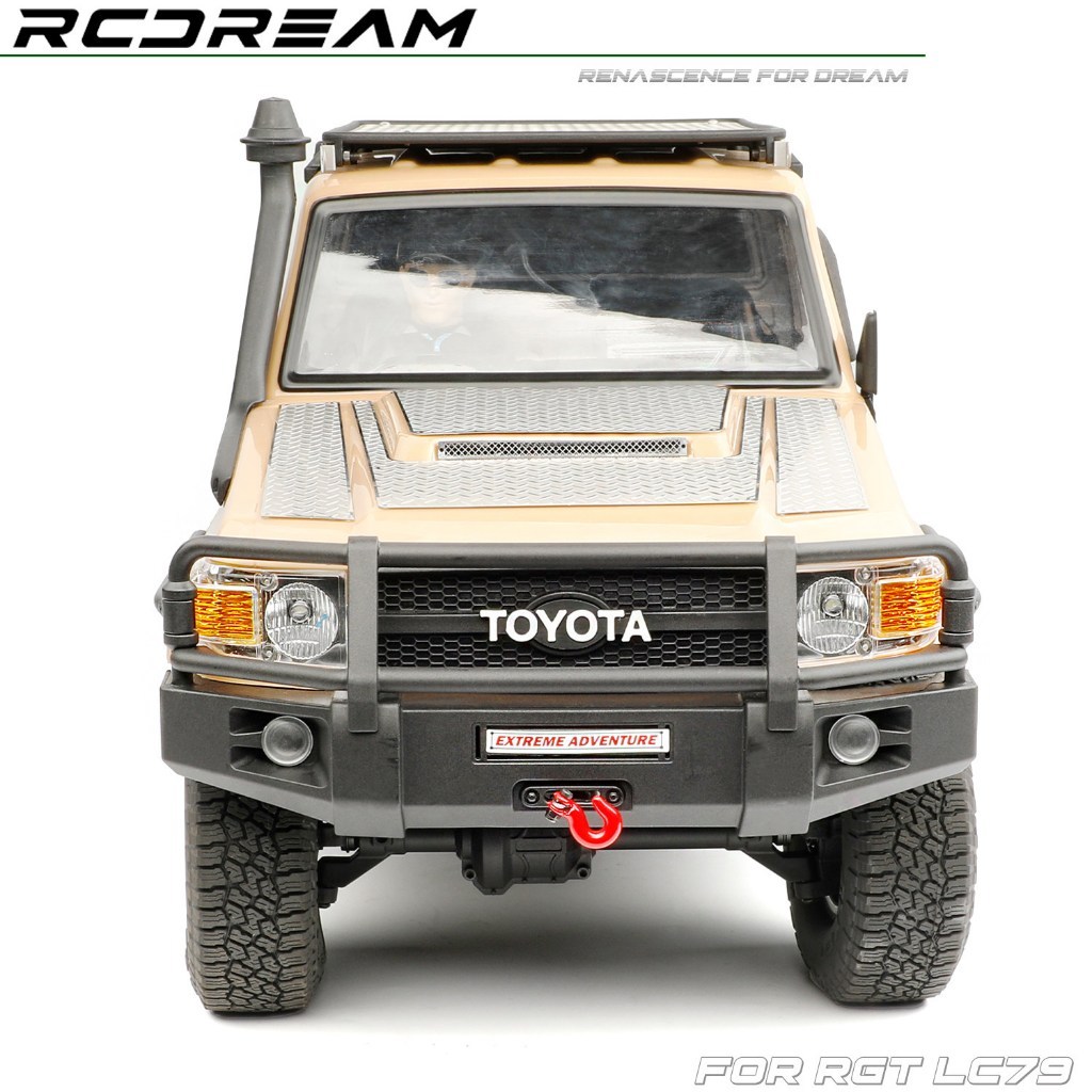 RCDream จําลองด้านหน้า grille โลโก้สําหรับ 1/10 RGT EX86160 LC79 RC รุ่นรถ Crawler อัพเกรดการปรับเปลี่ยนอุปกรณ์เสริม