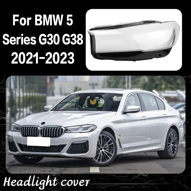 ฝาครอบไฟหน้าสําหรับ BMW 5 Series G30 G38 2021 2022 2023 โปร่งใสโคมไฟไฟหน้า ShA