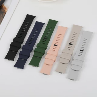 สายรัดซิลิโคนกรณีแก้วนิรภัย for Xiaomi Redmi Watch 6 5 4 สายรัดข้อมือยางกีฬานุ่มปกหน้าจอ PC for Redmi Watch 6 5 4