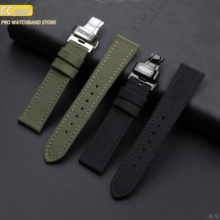 ใช้ได้กับสายหน้าปัดนาฬิกาไนลอนแคนวาส Seiko 5 Snk809/807/Srpc31 Green Monster Tuna Can สำหรับผู้ชาย
