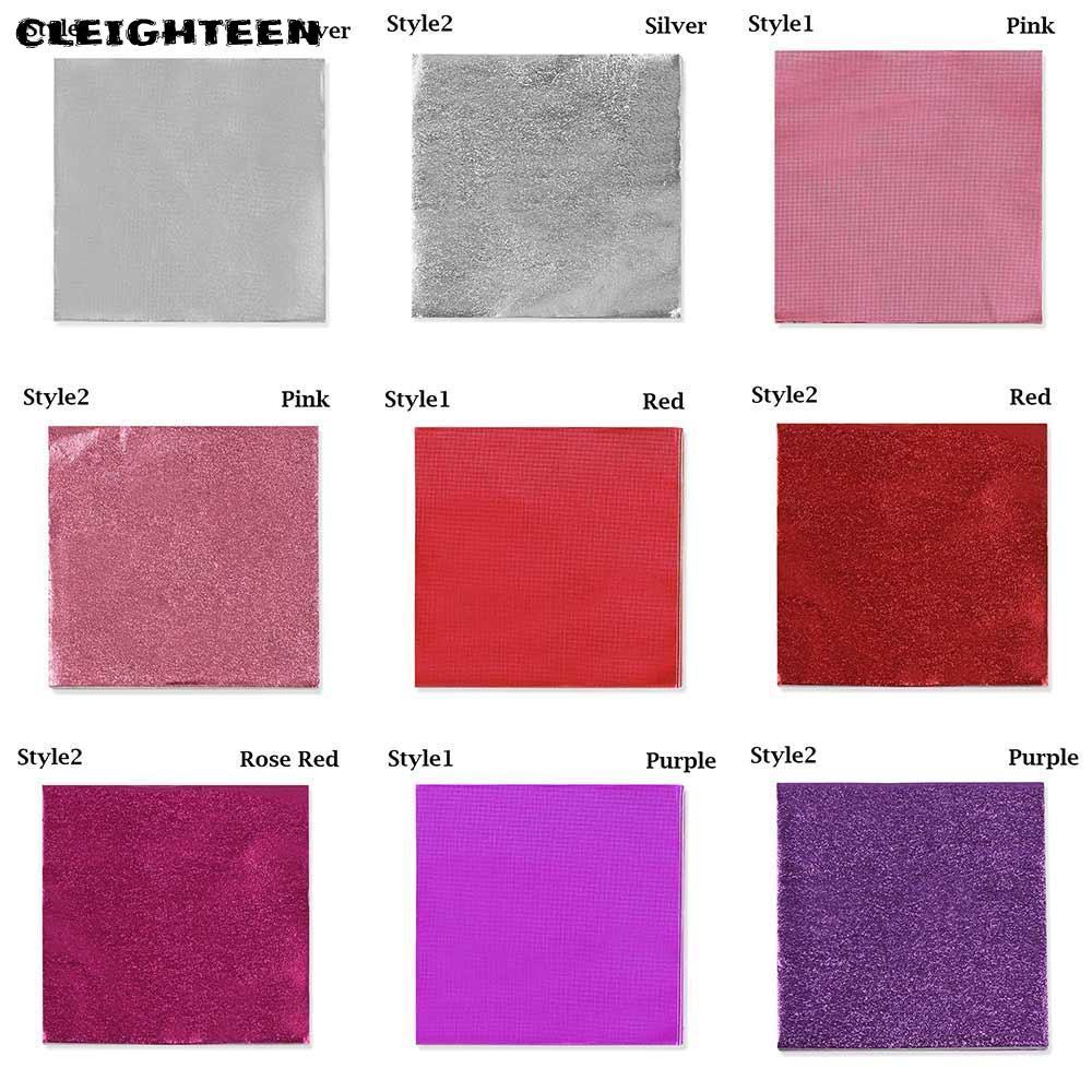CLEIGHTEEN 100 ชิ้นอลูมิเนียมฟอยล์ปิดทองอาหารขนมเบเกอรี่ตกแต่ง DIY ลูกอมช็อคโกแลต