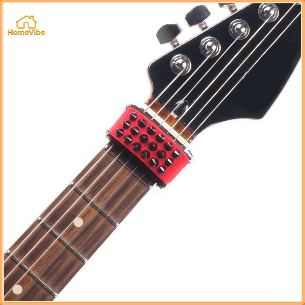 HomeVibe สายกีตาร์ Muter ลดเสียงรบกวน BASS Mute ผ้าพันคอ Muffler Dampener Universal การปิดเสียง Wraps Damper สายรัดฝาครอบเทปสายรัดปรับได้ (สีดำ)
