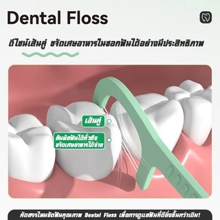 【จัดส่งตลอด 24 ชั่วโมง】ไหมขัดฟัน หลายเส้น ทำความสะอาดเศษอาหาร ใช้งานทนทาน พกพาสะดวก YGB1D50