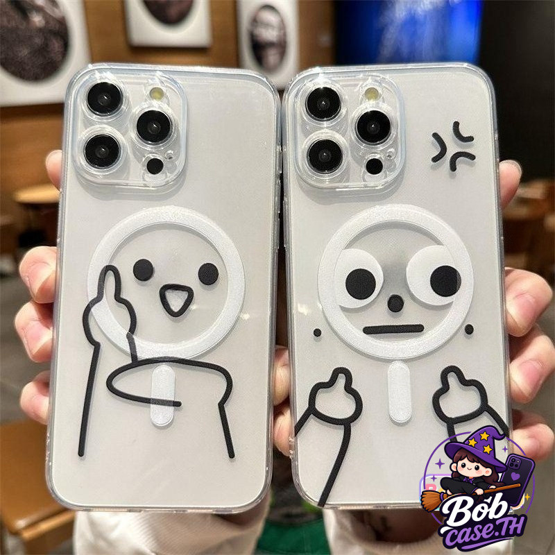 COD-เคสโทรศัพท์โปร่งใสแม่เหล็กตลกและตลกสําหรับ iPhone 17, 16, 15, 15pro, 15plus, 14, 14pro, 14plus, 13, 13pro, 12, 11