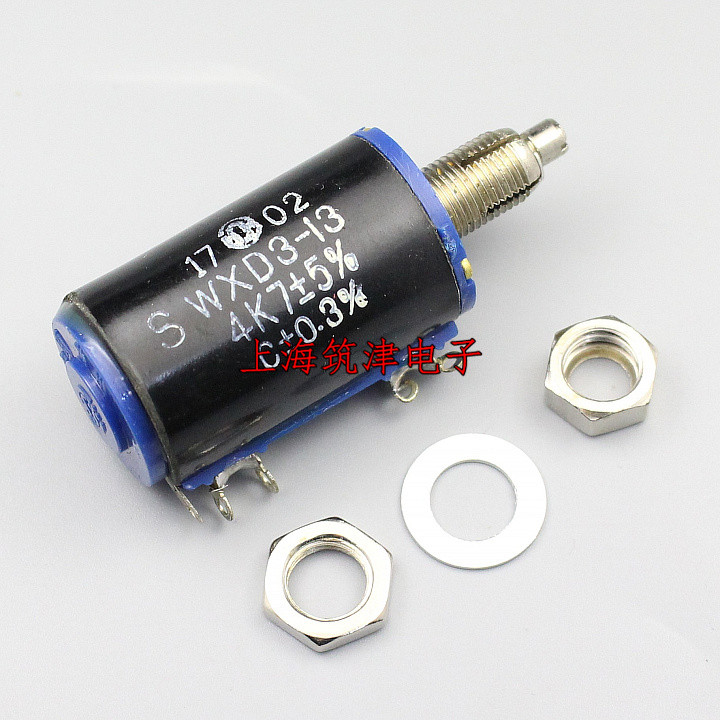 Multi-Circle Winding Potentiometer WXD3-13S 4K7 4.7K Euro 4.7 พัน Euro 5% 10 วงกลมปรับได้พร้อมล็อค