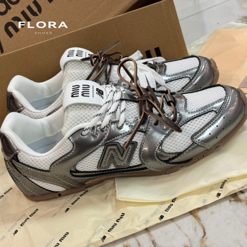 BYXA miu Home รองเท้าผ้าใบ Joint NB Casual Forrest Gump รองเท้าผู้หญิงอเนกประสงค์ Retro ตาข่าย Breat