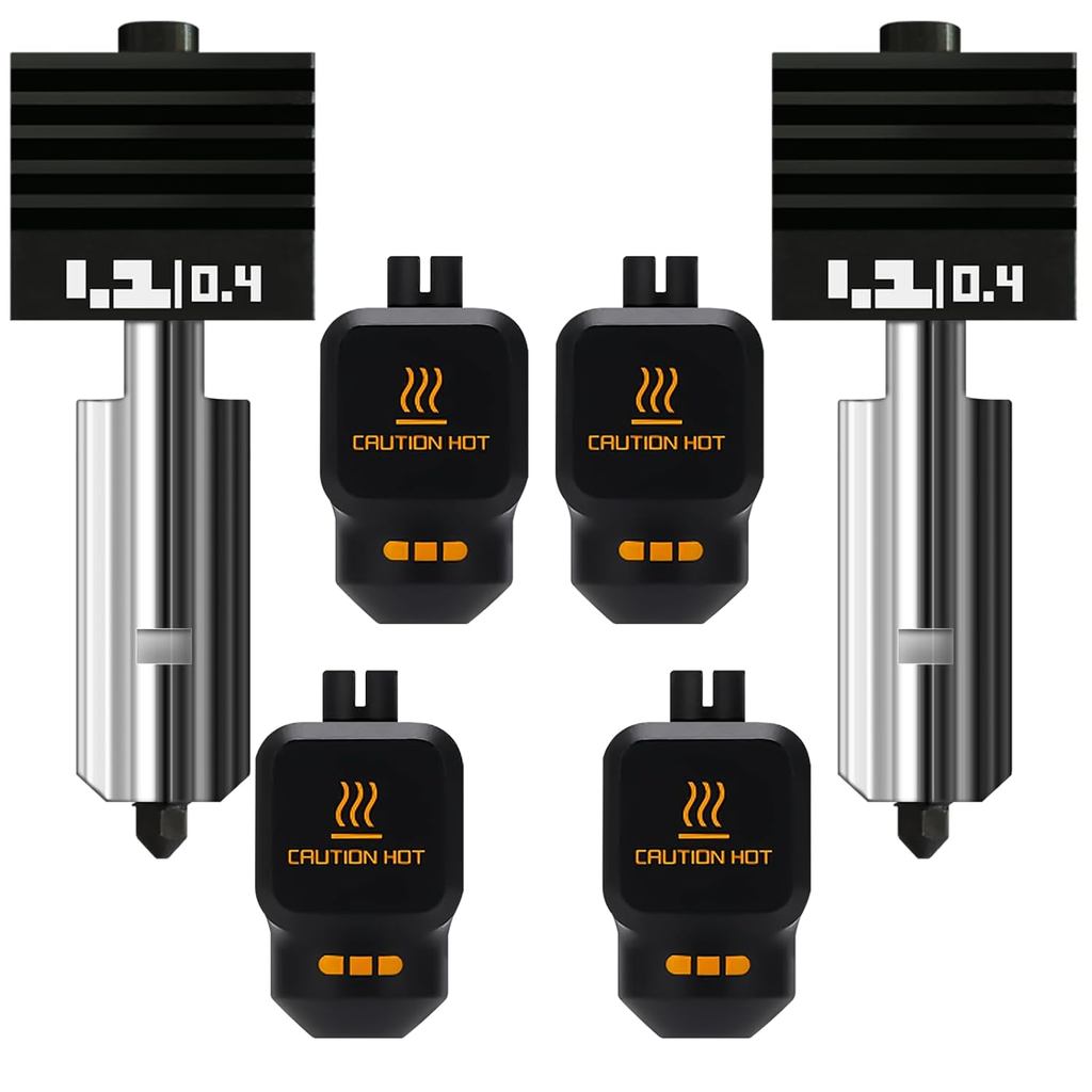 2-pk P2S Hotend Kit พร้อมการติดตั้งล่วงหน้า 0.4 มม. หัวฉีดเหล็กชุบแข็งสําหรับ Bambu Lab P2S/H2S/H2D 