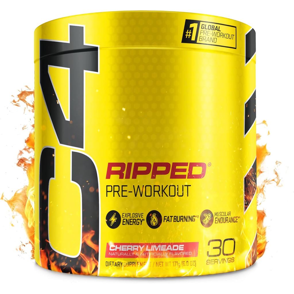 C4 Ripped Pre Workout Powder for Energy, Beta Alanine, Zero Sugar Energy plement Preworkout for Men 