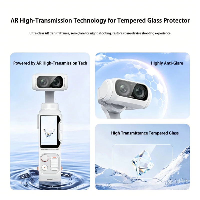 สําหรับ Insta360 Luna Ultra ฟิล์มกระจกนิรภัยเลนส์ปกป้องหน้าจอ 9H Anti Scratch AR สูงโปร่งใส Ultra Thin ติดตั้งง่าย thumbnail 4