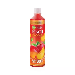 ไซรัปพีช ไซรัปเพียวเร่ ผสมเนื้อผลไม้เข้มข้น Peach Fruit Based Preparation 500ml