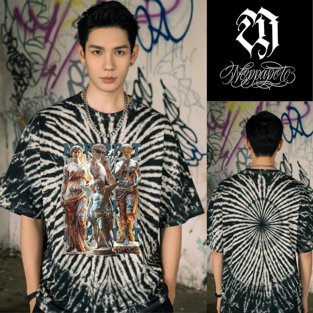 Noppapot เสื้อยืด มัดย้อม สกรีน MY80