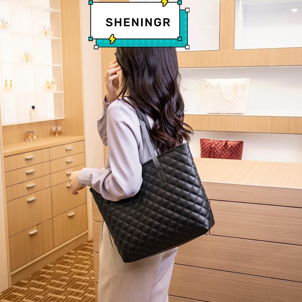 SHENING5R Tote Bag, Zipper Large Capacity Mommy Bag, กระเป๋าถือผู้หญิง PU คุณภาพสูง