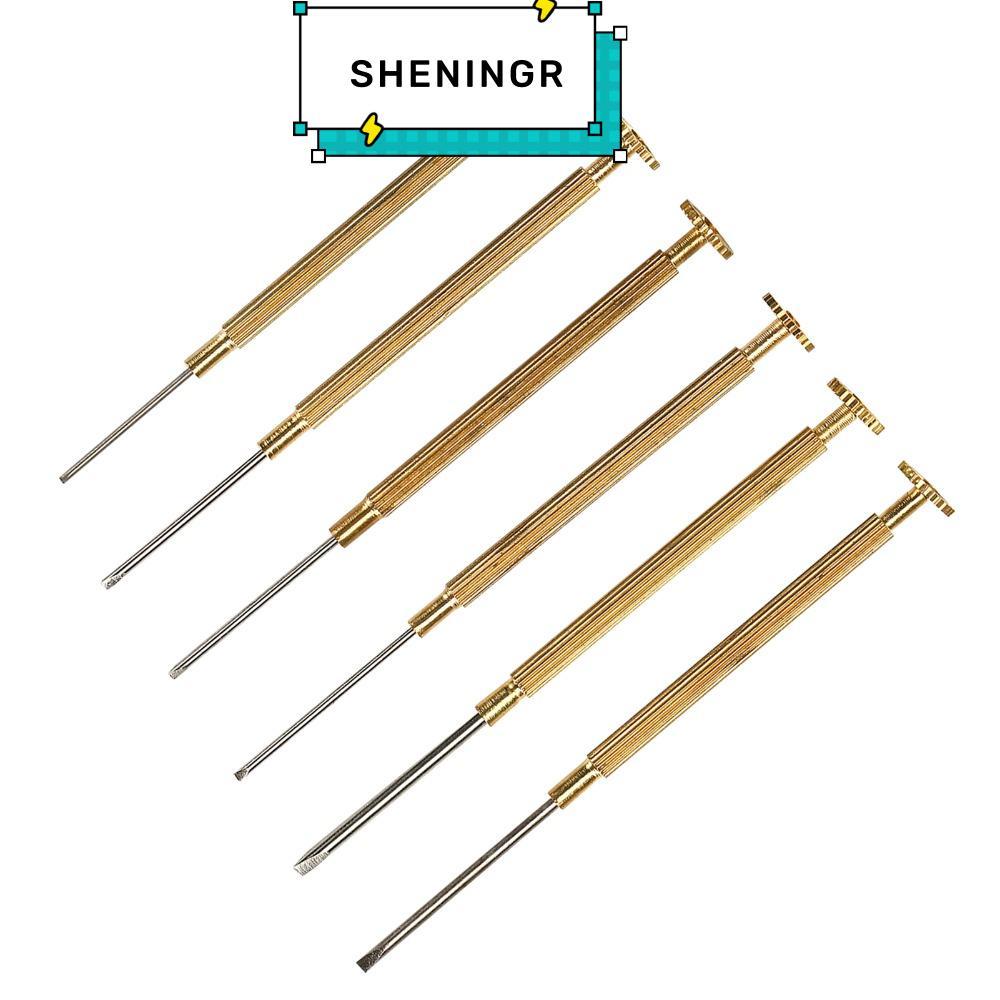 SHENING5R Slot นาฬิกาไขควงชุด,ทองแดงวัสดุ Slotted 0.8-1.8 มม.นาฬิกาซ่อมไขควงชุด,ทนทานนาฬิกาไขควงคอมพ