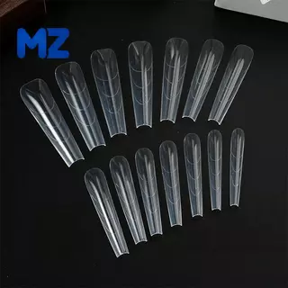 [MZ] 60PCS แซนวิชโลงศพ Dual รูปแบบแม่พิมพ์ต่อเล็บ 15 ขนาดเคล็ดลับเล็บแบบใช้ซ้ําได้สําหรับ Home และ Salon DIY เล็บ