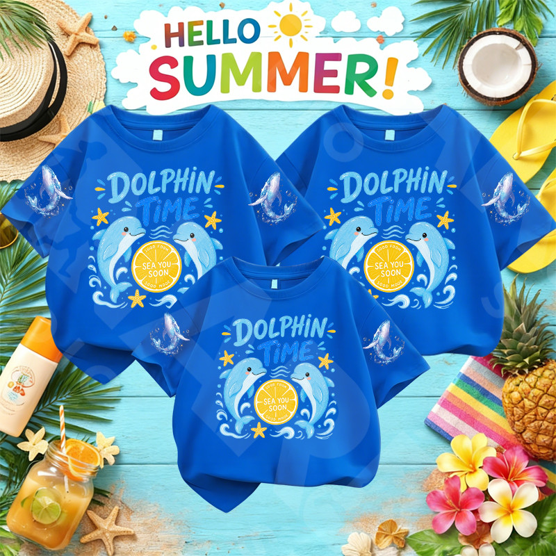 🔥พร้อมส่ง&COD🔥RINASTUDIO🔥 เสื้อยืดคอกลมลายกุ้งมังกรและอาหารทะเล ชุดครอบครัวสไตล์ซัมเมอร์ ใส่ได้ทั้งผู้ใหญ่และเด็กY530#9