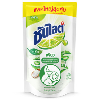 ซันไลต์พลัสเพียวน้ำยาล้างจาน 700มล ชนิดเติม Sunlight Plus Pure Dish Detergent 700ml Refill [8851932388689 ]