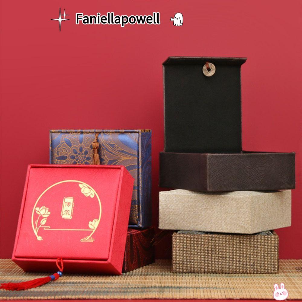 FANIELLAPOWELL กล่องเครื่องประดับ,มี Fringe แบบพกพาเครื่องประดับลิ้นชัก,แฟชั่นสไตล์จีนสร้อยข้อมือกล่องเก็บสําหรับผู้หญิง
