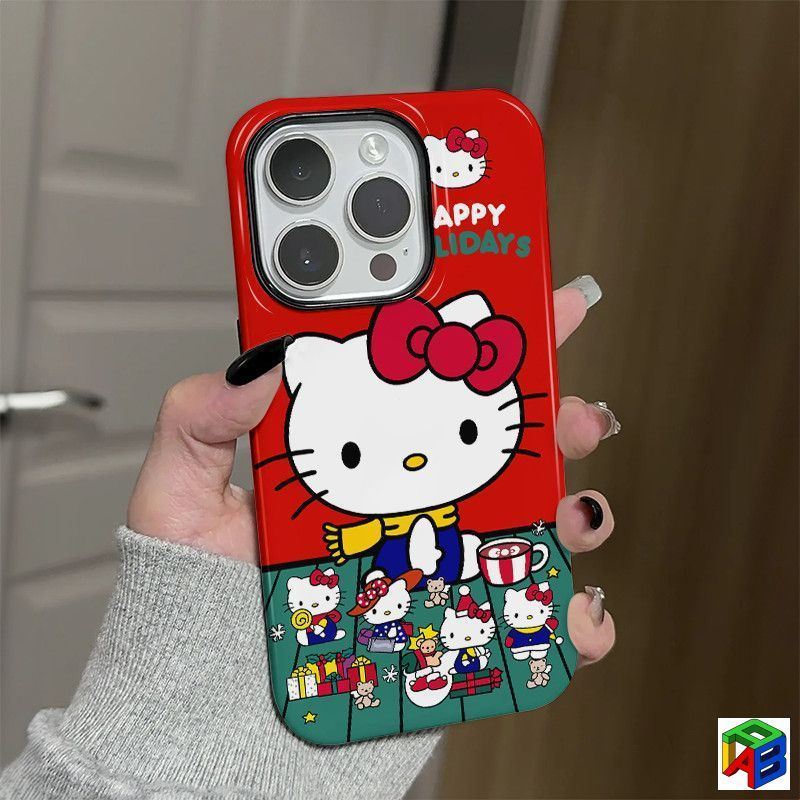 เคสสําหรับ Samsung A16/A17/A06/A07/A25/A26/A36/A37/A54/A55/A56/A57 Cute Kitty Cat 2-in-1 เคสป้องกันการตกสองชั้น