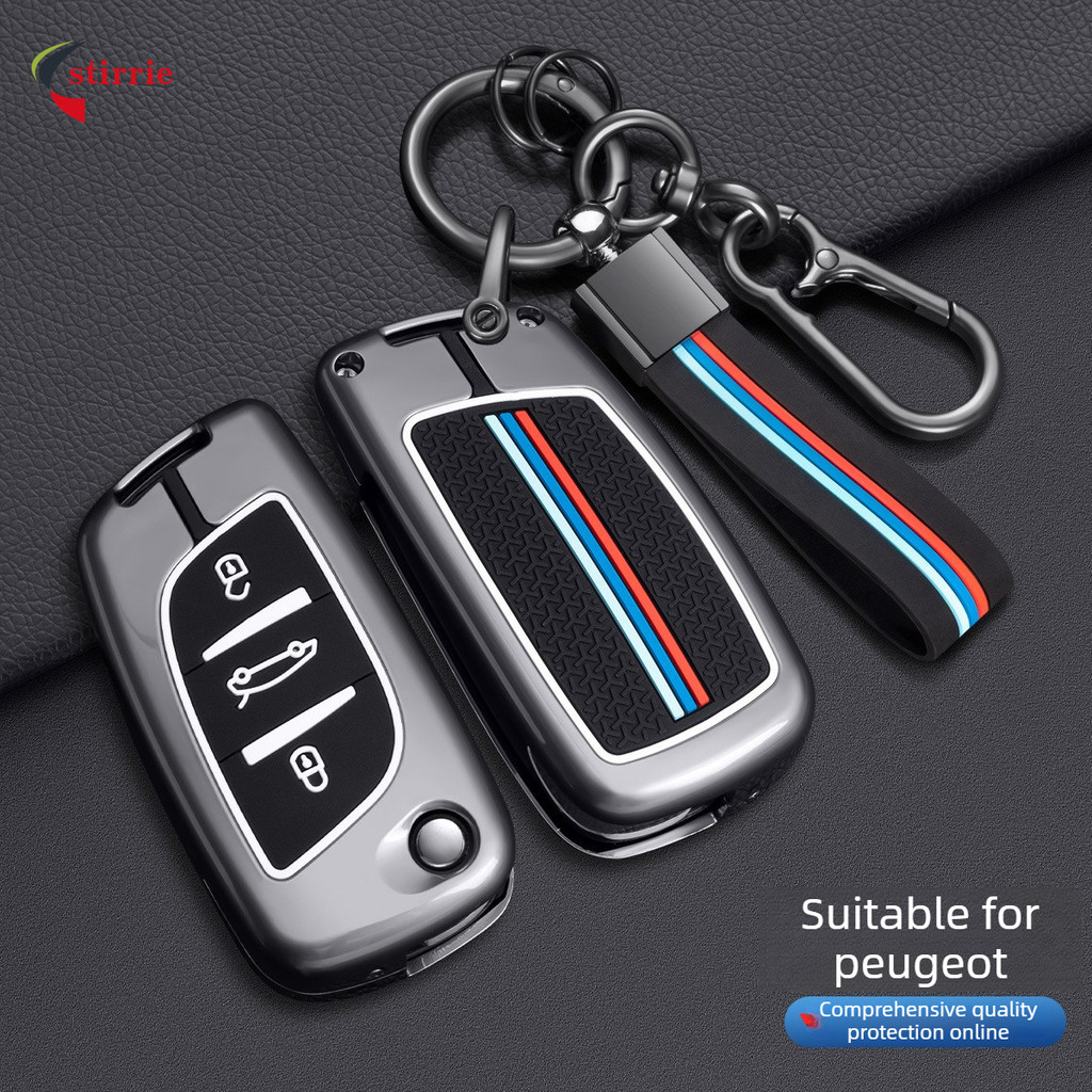 Zine โลหะผสมรถ Flip Key สําหรับ Peugeot Citroen C1 C2 C3 C4 C5 DS3 DS4 DS5 DS6 Remote Key กระเป๋าผู้