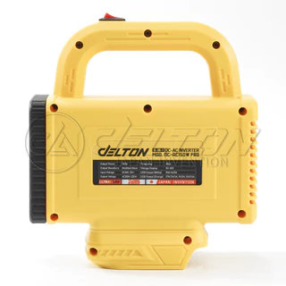 DELTON เครื่องแปลงไฟไร้สาย DC18V ถึง AC220V 150W รุ่น DC-AC150W PRO ใช้งานกับ แบตเตอรี่ DELTON UltraFlex และ TURBO FORCE