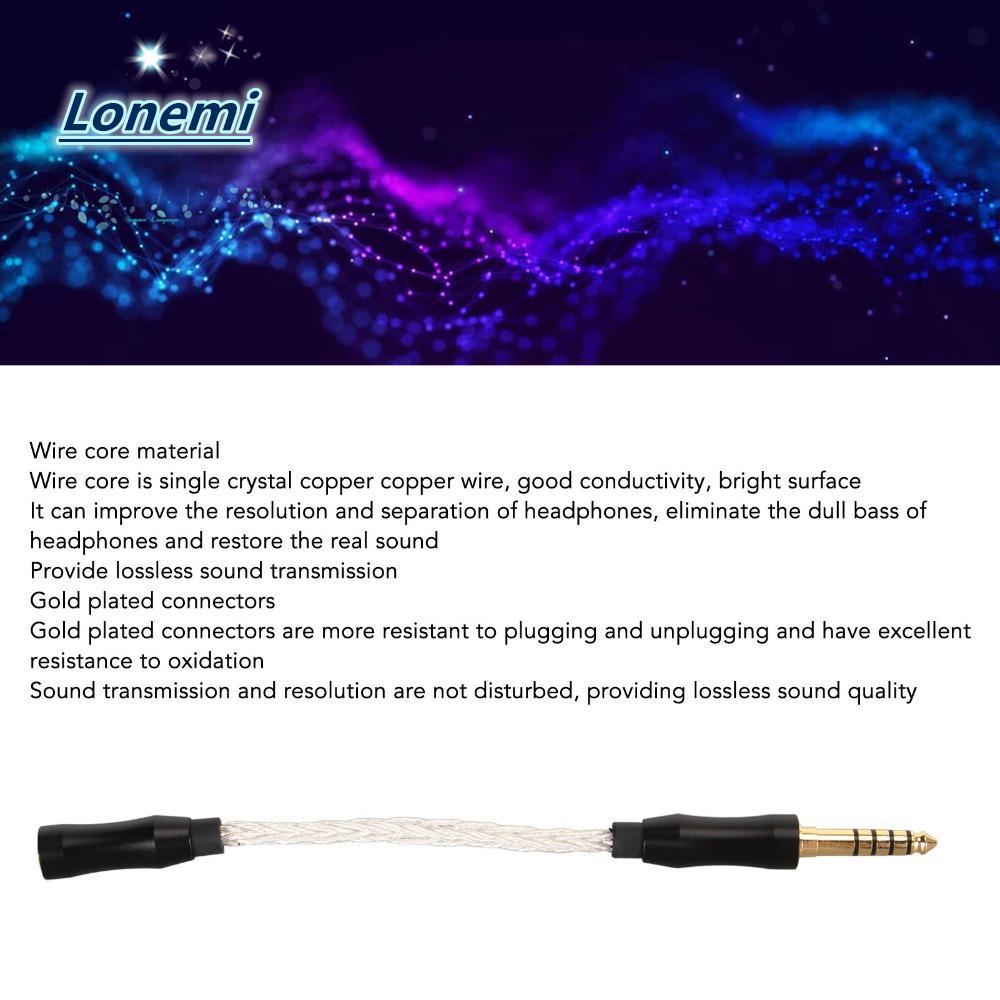 LONEMI 8 Strands of Stranding Cable, Stereo Female to Balanced Male Plug and Play อะแดปเตอร์ 3.5 มม.