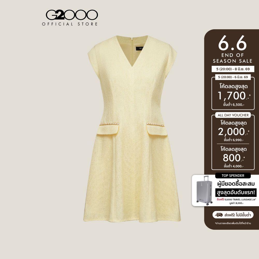G2000 เดรสสำหรับผู้หญิง Fit & Flare Shape รุ่น 5123310645 YELLOW