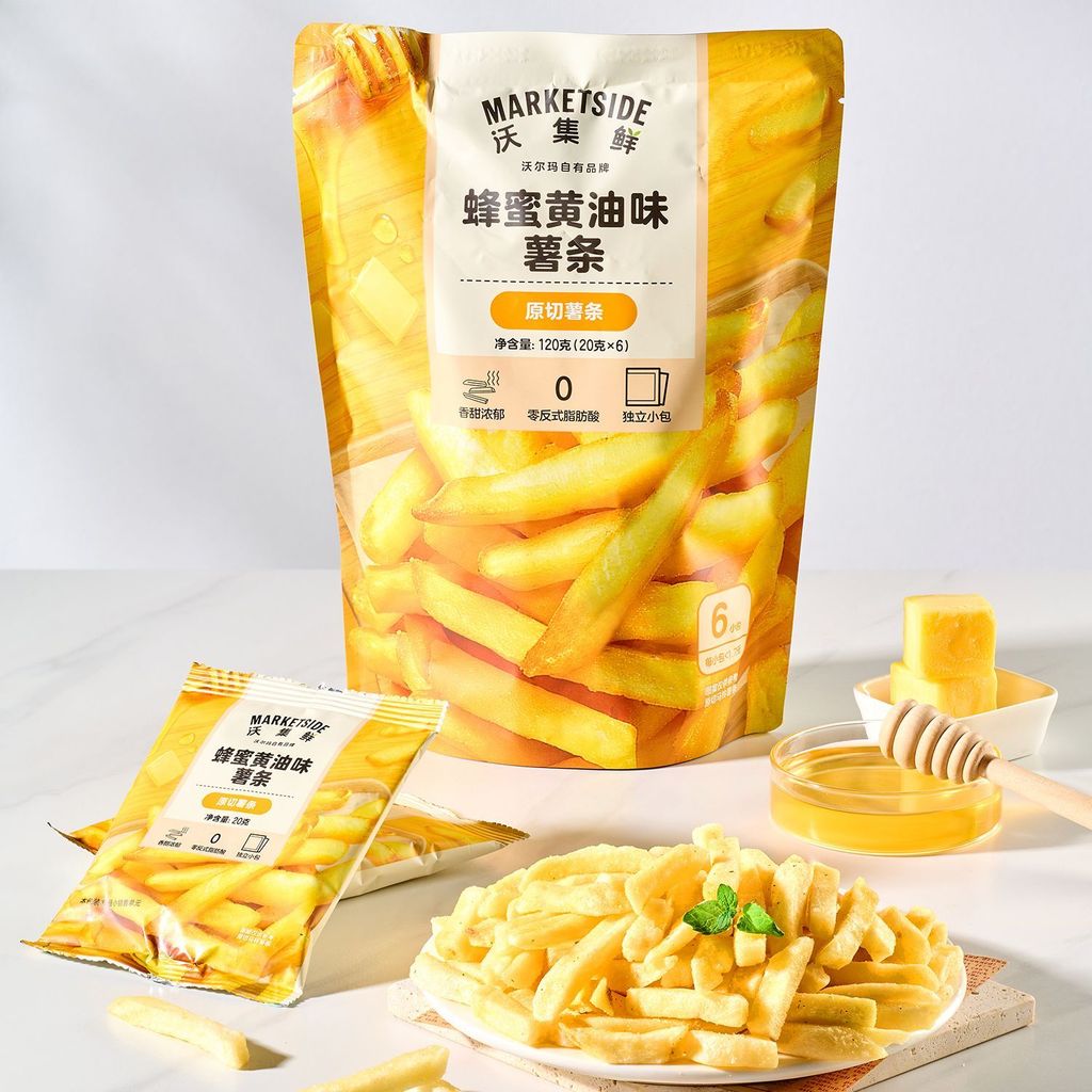 Daigou Woji Fresh Original French Fries รสเนยน้ําผึ้ง French Fries 120g Original Cut French Fries In