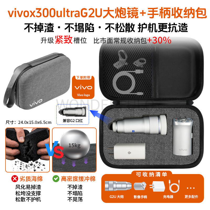 Professional Hard Shell Photographer Kit Storage Case ใช้งานร่วมกับ Vivo X300 Ultra โทรศัพท์มือถือ,ก