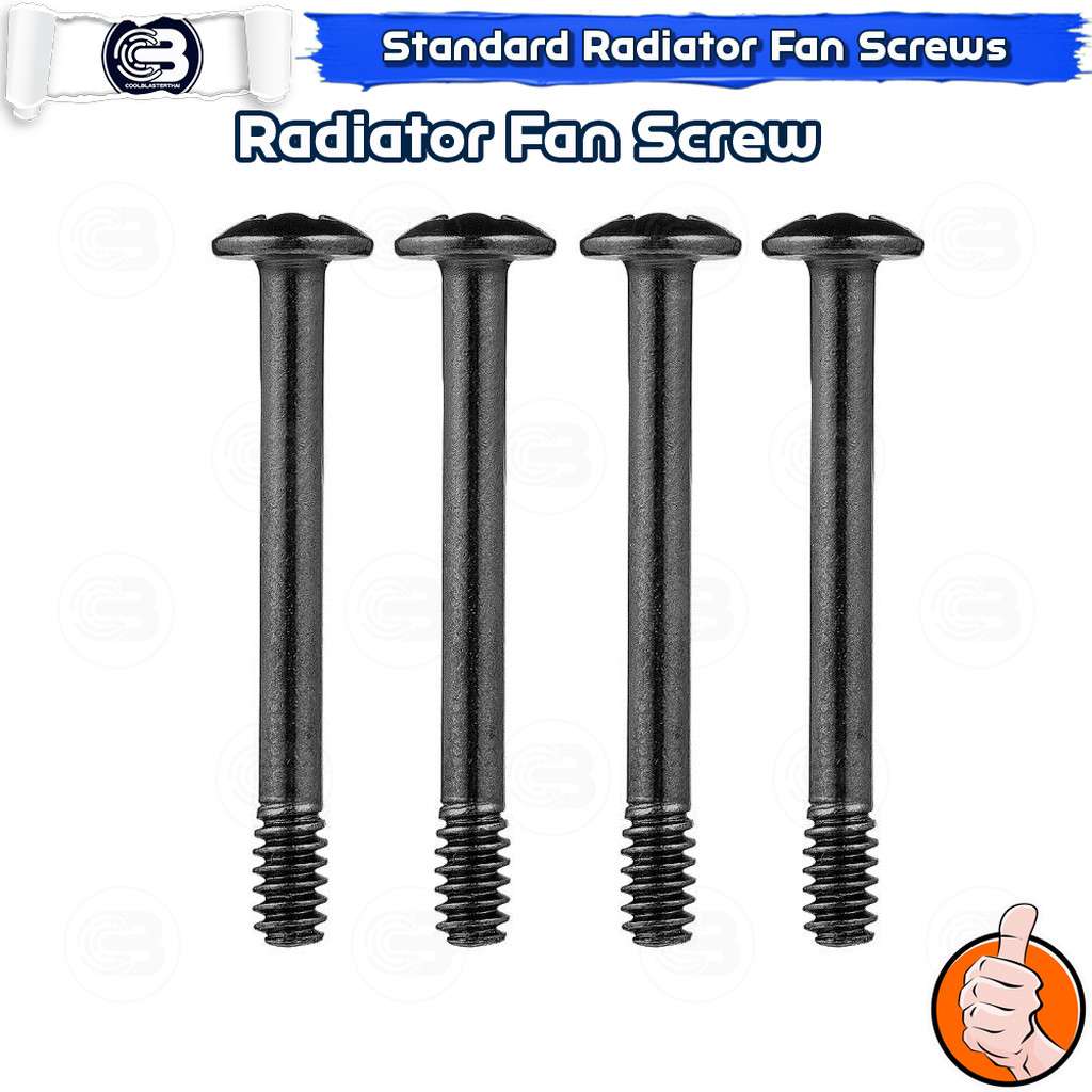 [CoolBlasterThai] Thermalright Radiator Fan Screws Steel X4 (Black Chrome)