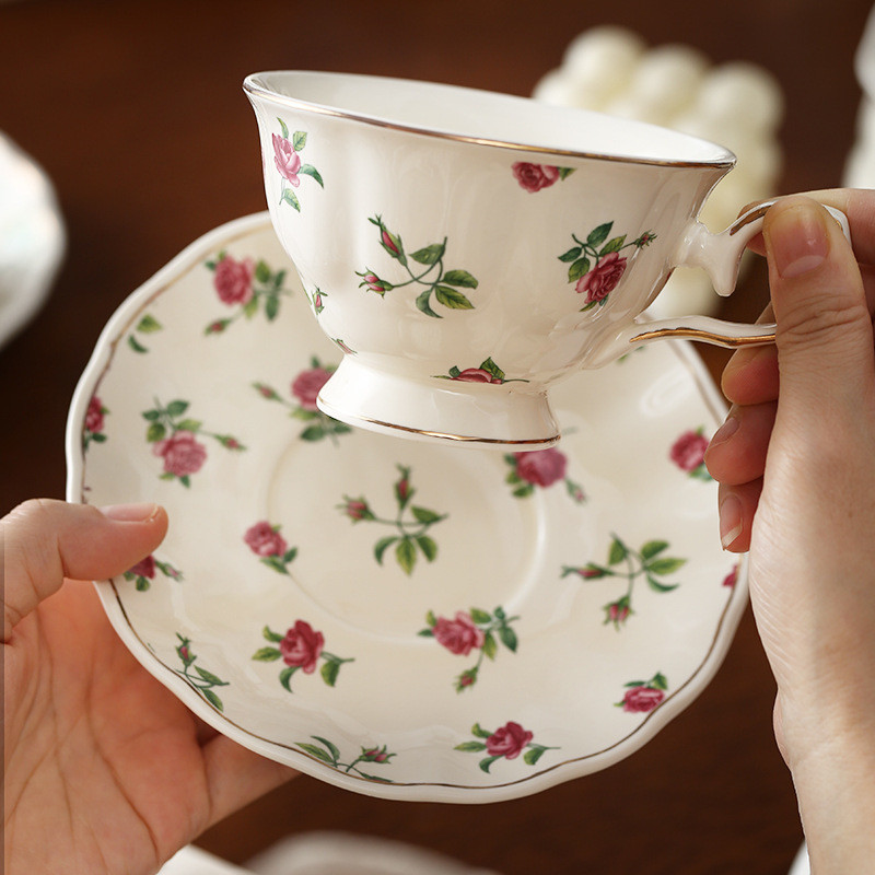 复古Luxury Rose Chan Cup High Red Red Red Cup High-value P Pen Coffee Cup20260602