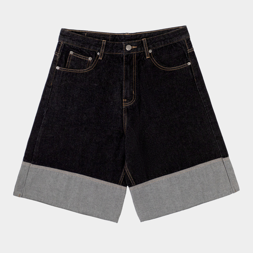 JEAN SHORTS U2M2 - FLIP-UP JEANS SHORTS