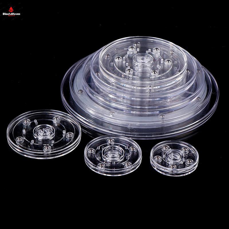 Turntable Display Stand ฐานกลมโปร่งใส Lazy Susan Decor แผ่นหมุนเครื่องมือ
