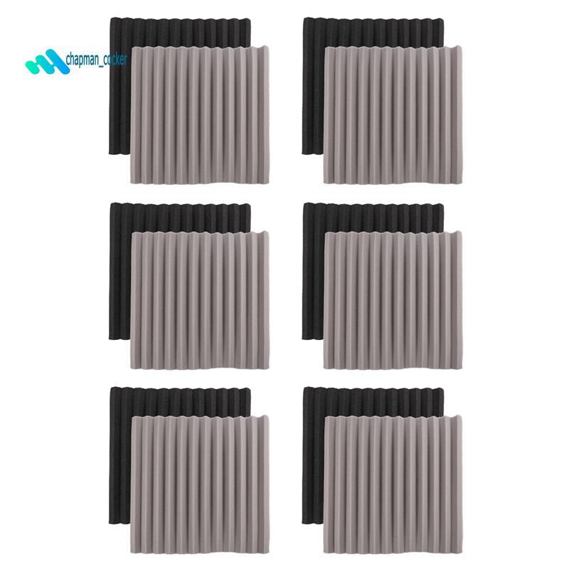 chapman_cocker12 ชิ้นกระดานโฟมอะคูสติก,Studio Wedge Tile,โฟมอะคูสติก Soundproof Pyramid Studio Treat
