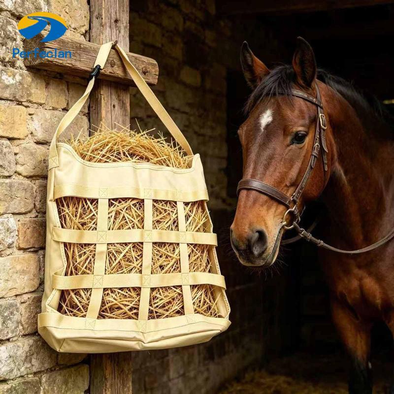 Perfeclan Hay กระเป๋าสําหรับม้าแกะฟาร์มสัตว์ Wall Stall Feeding Organizer Hay Feeder