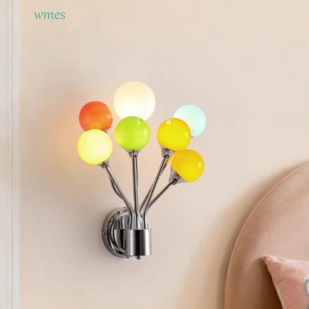 WMES1ZA โคมไฟติดผนังบอลลูนสีรุ้ง, Ambient Light Creative Design Bauhaus บรรยากาศ Art, Bauhaus ติดผนั
