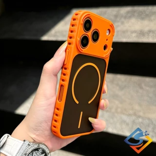 การกระจายความร้อน Matte อะคริลิค Hard Case แม่เหล็กสําหรับ iPhone 17 Pro Max 16 15 14 13 12 11 Pro Max Frosted ฝาครอบกันกระแทก