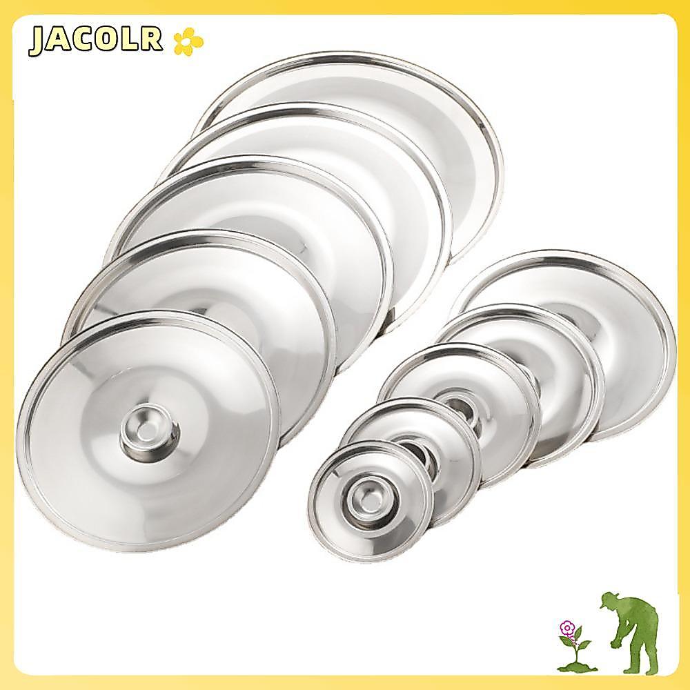 JACOLR ฝาหม้อทรงกลม, ฝาครอบหม้อสแตนเลสอเนกประสงค์, 10-24 ซม. เปลี่ยนฝาครอบซอสข้นอุปกรณ์ครัว